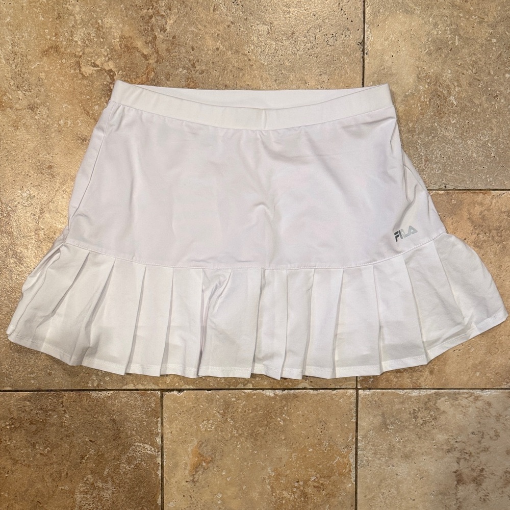 Fila White Pleated Skirt - Size Small
